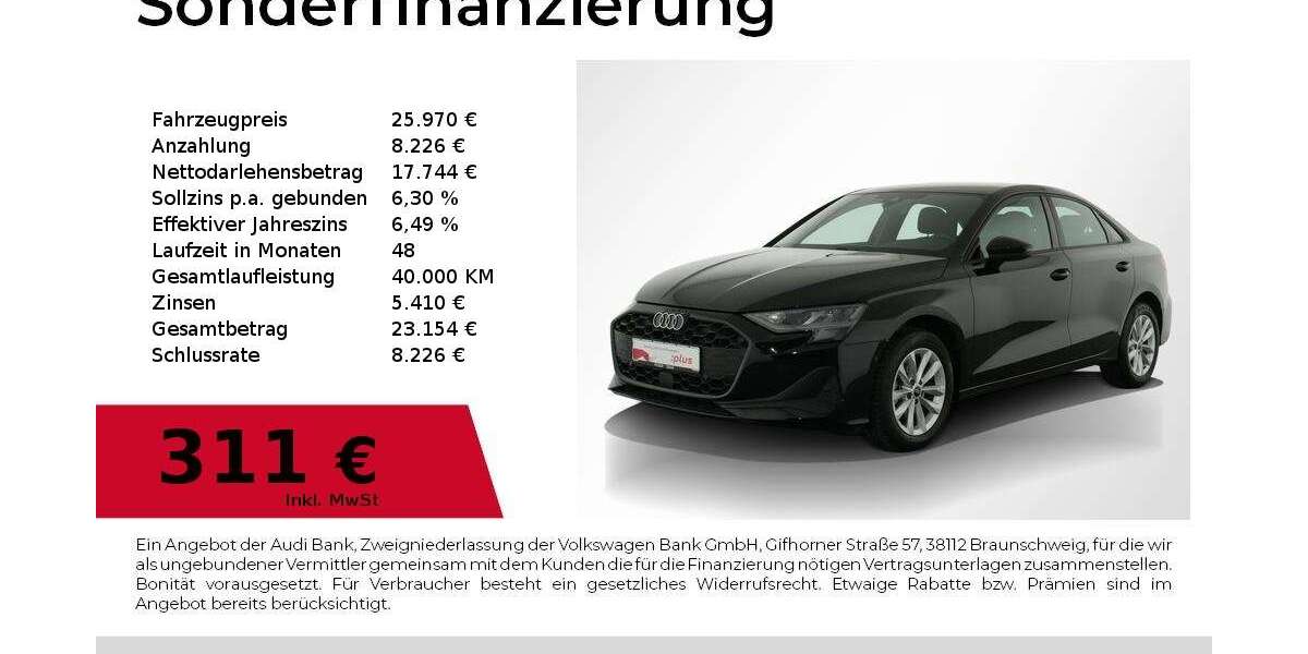 Audi A3 6.900 km 25.970 &euro; Nürnberg 90411