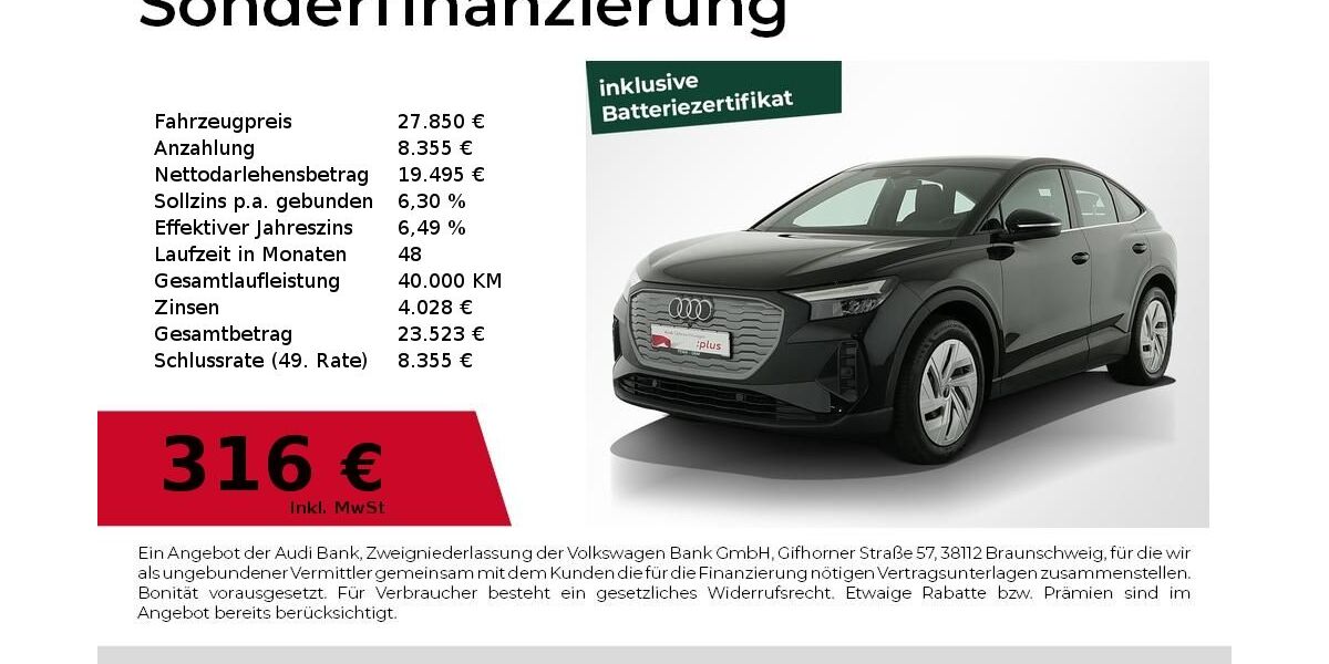 Audi Q4 e-tron 15.700 km 25.940 &euro; Nürnberg 90411