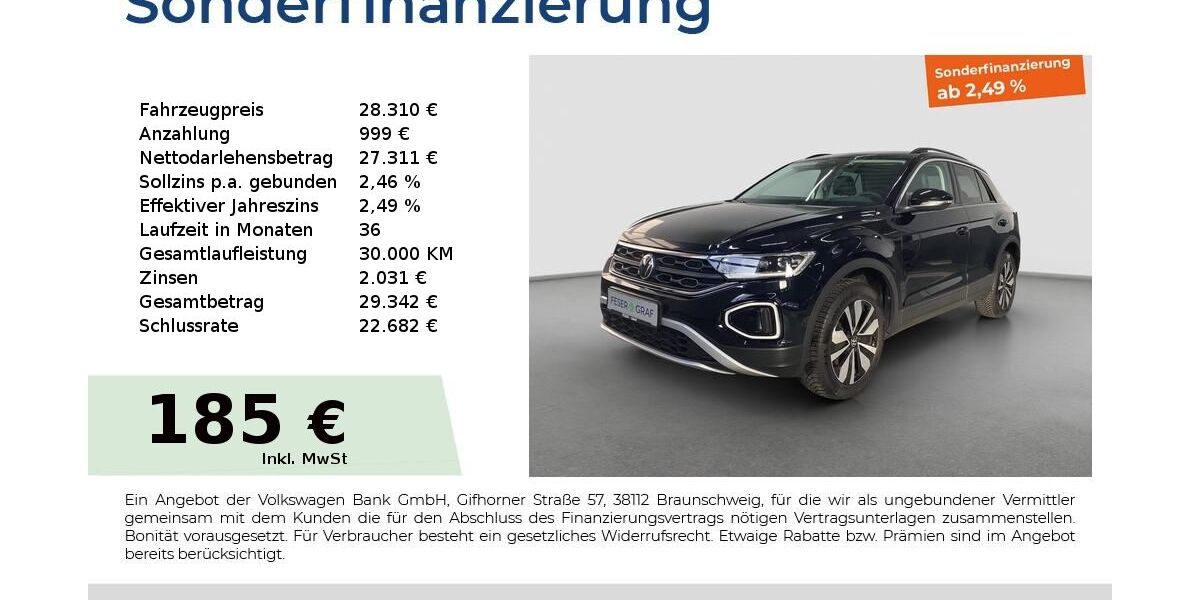 VW T-Roc 26.111 km 28.310 &euro; Fürth 90763