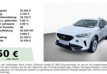 Cupra Formentor 38.500 km 23.450 &euro; Schwabach 91126