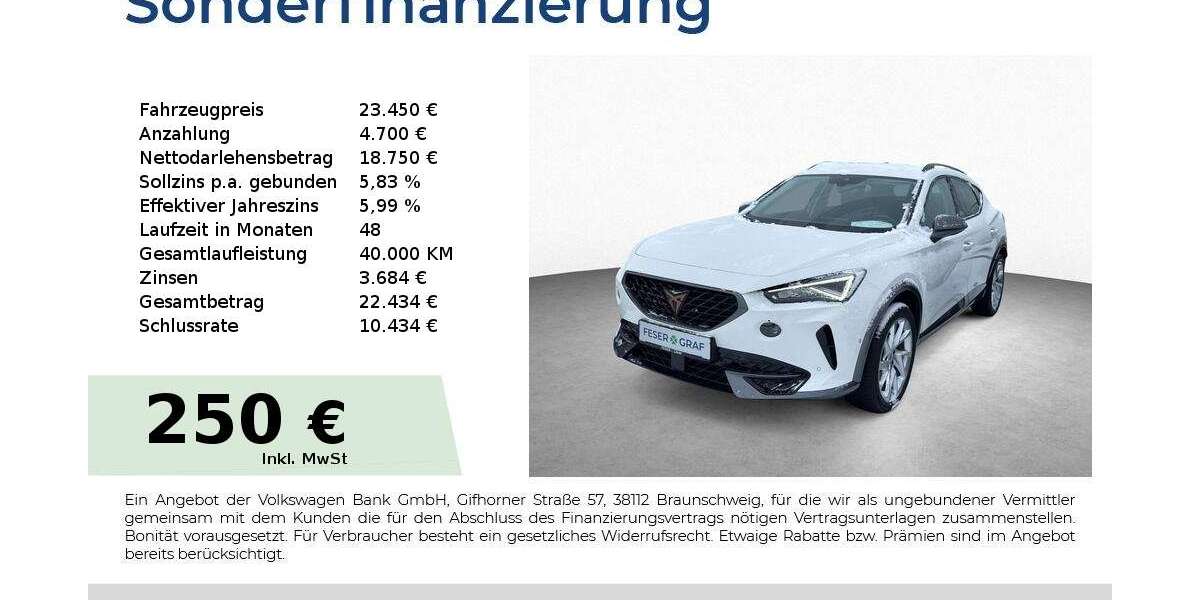 Cupra Formentor 38.500 km 23.450 &euro; Schwabach 91126