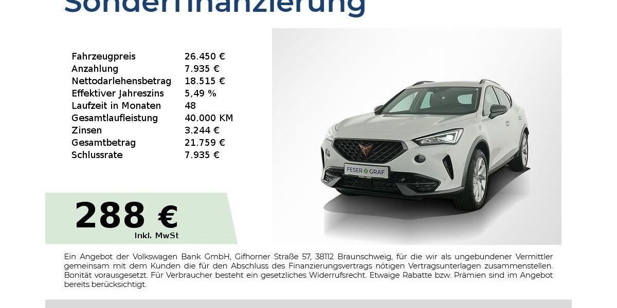 Cupra Formentor 13.250 km 26.450 &euro; Nürnberg 90441