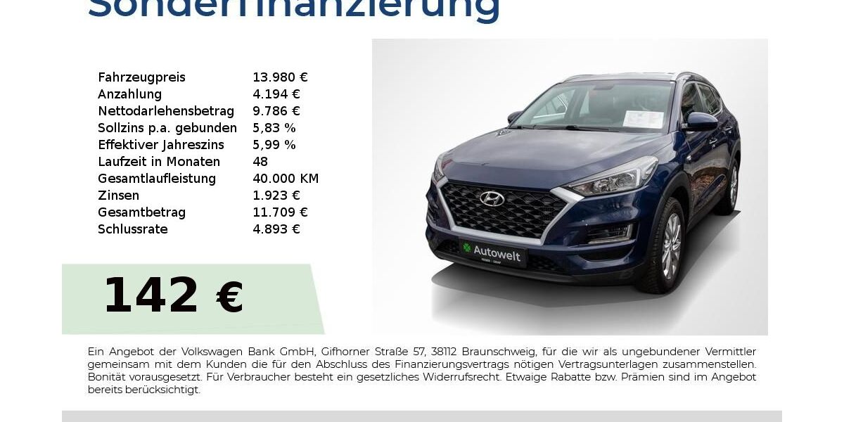 Hyundai TUCSON 92.650 km 13.980 &euro; Nürnberg 90431
