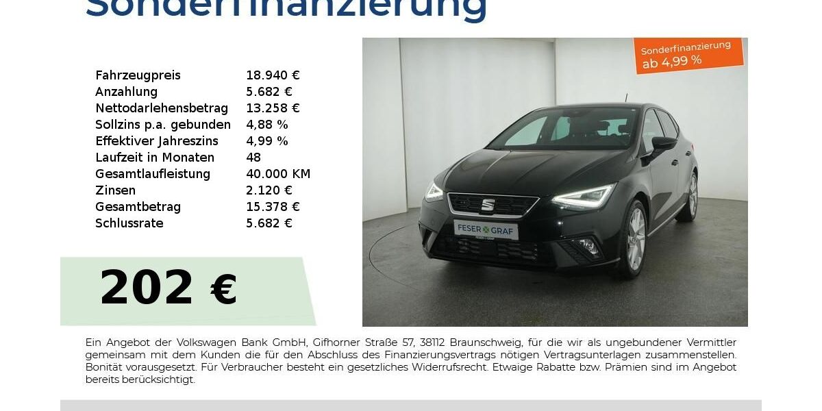 Seat Ibiza 37.250 km 18.940 &euro; Nürnberg 90441