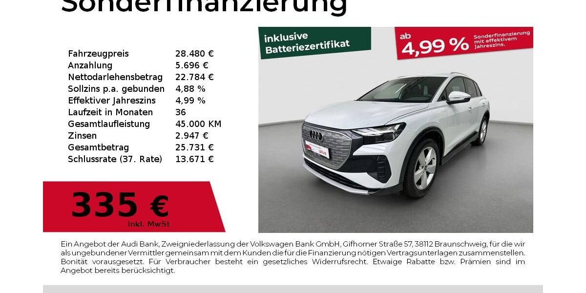 Audi Q4 e-tron 46.551 km 26.980 &euro; Fürth 90763