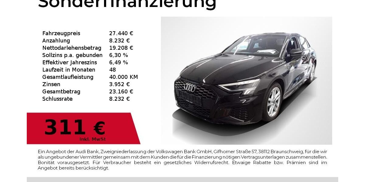 Audi A3 47.950 km 27.440 &euro; Nürnberg 90411