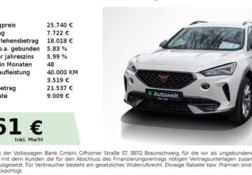 Cupra Formentor 26.150 km 25.740 &euro; Nürnberg 90431