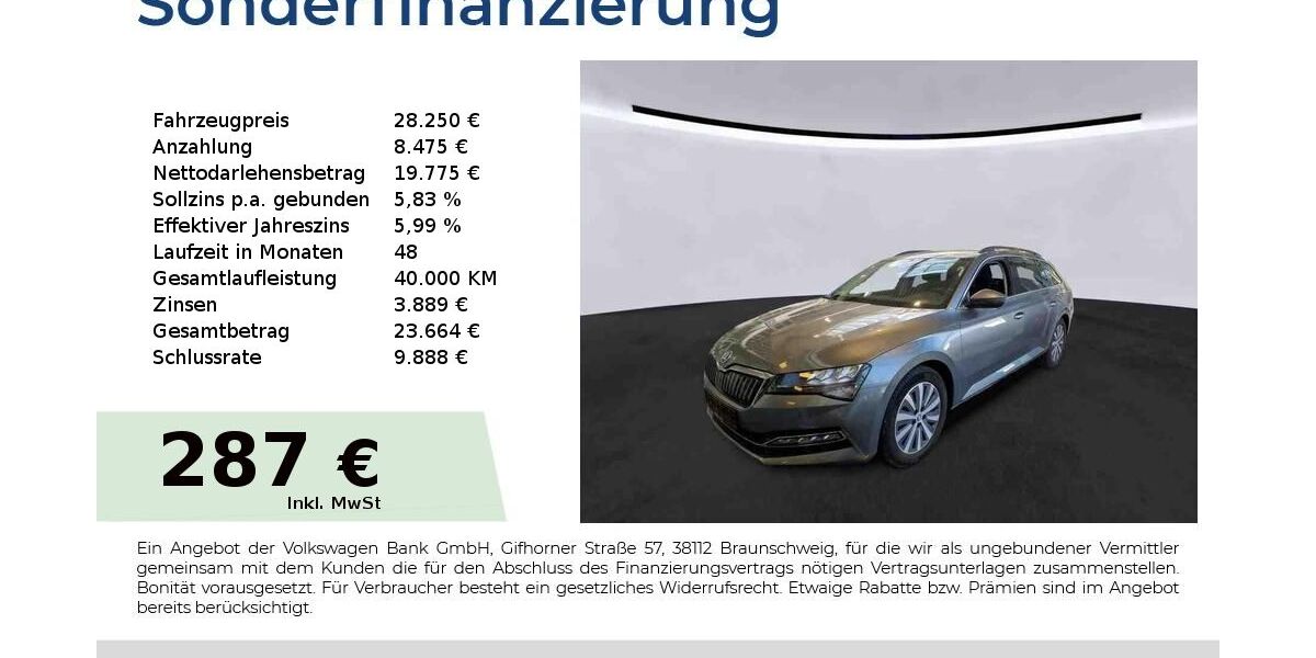 Skoda Superb 34.950 km 28.250 &euro; Nürnberg 90431