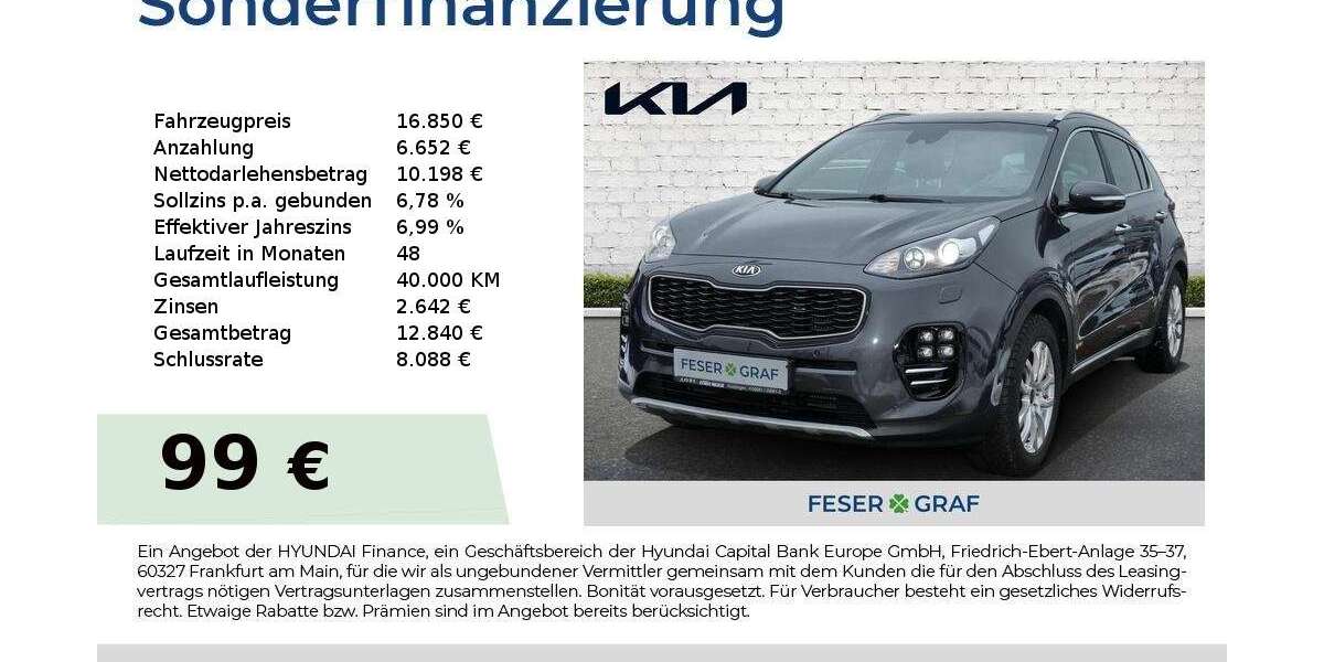 Kia Sportage 94.999 km 16.850 &euro; Roth 91154