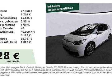 VW ID.3 62.050 km 22.350 &euro; Nürnberg 90431