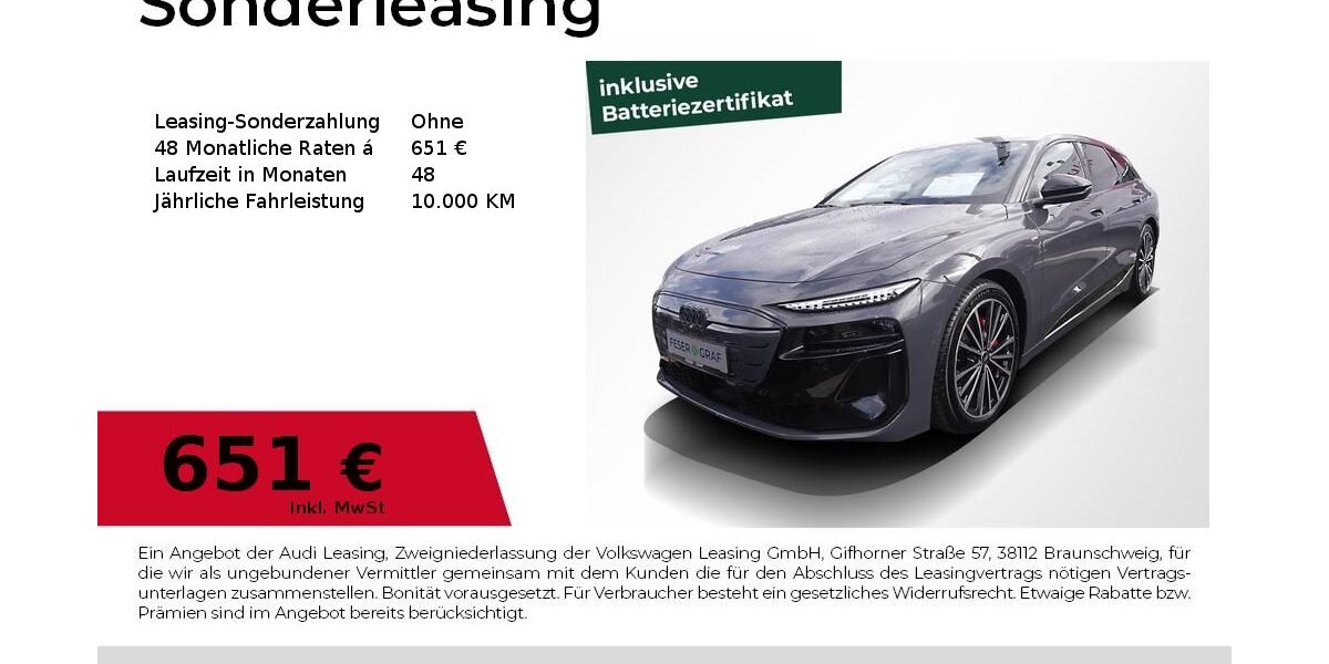 Audi A6 e-tron 9.676 km 66.190 &euro; Erlangen 91058