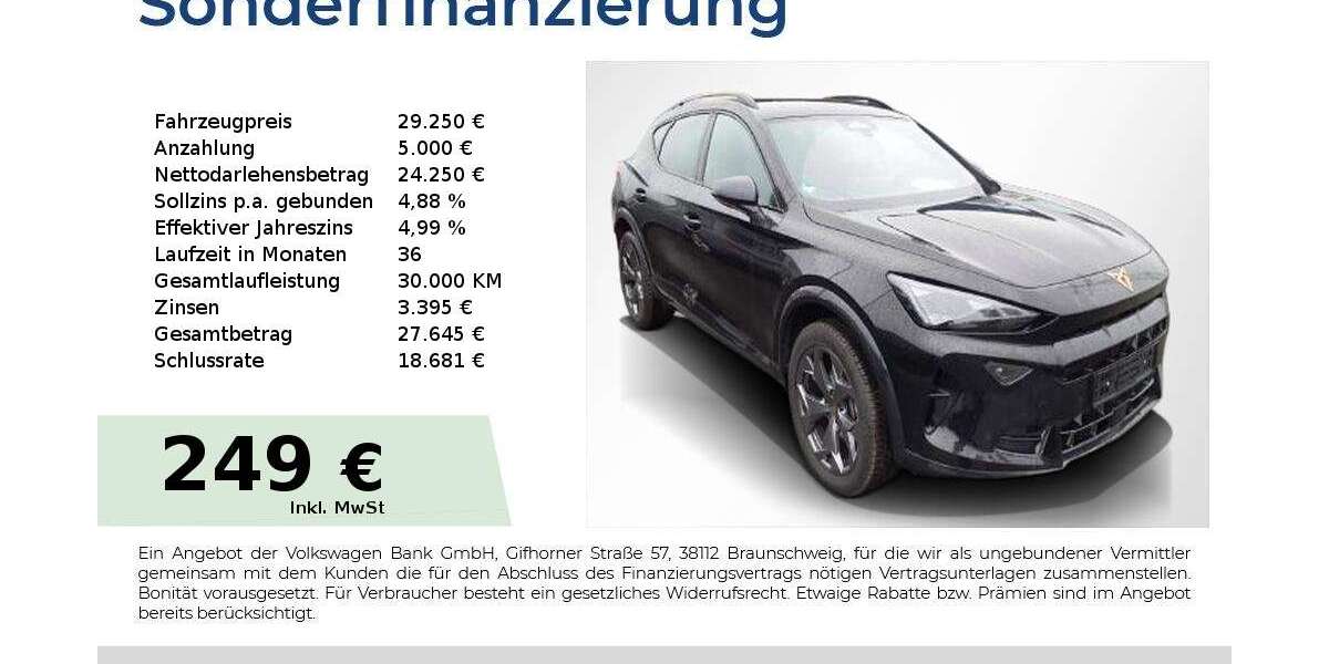 Cupra Formentor 6.350 km 29.250 &euro; Lauf an der Pegnitz 91207