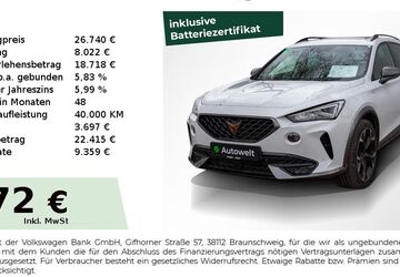 Cupra Formentor 36.150 km 26.740 &euro; Nürnberg 90431