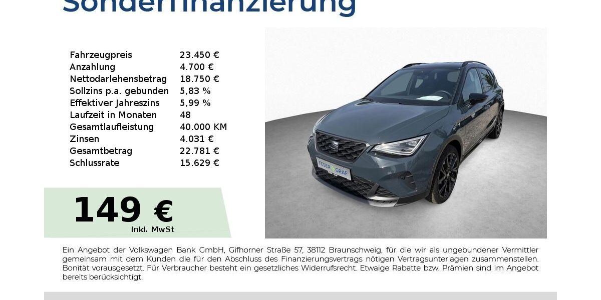 Seat Arona 2.700 km 23.450 &euro; Schwabach 91126