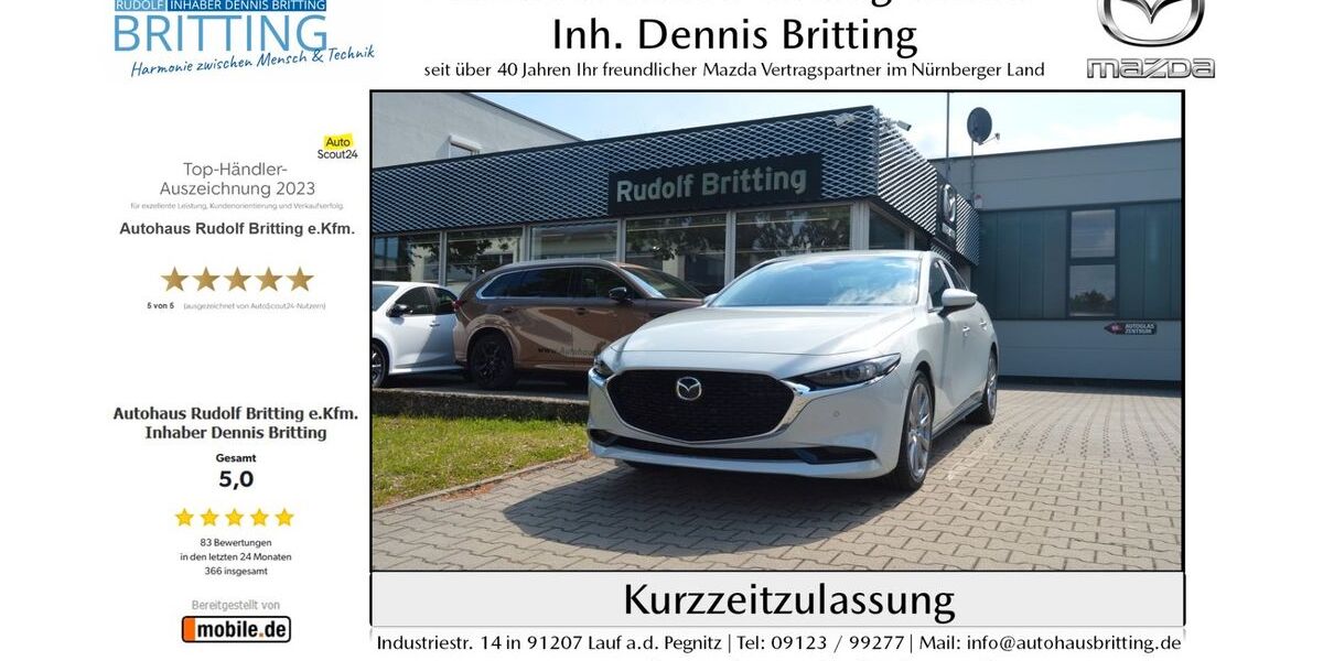 Mazda 3 5.000 km 28.990 &euro; Lauf 91207