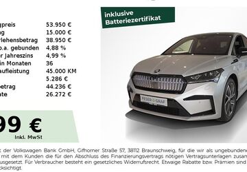 Skoda Enyaq 9.750 km 53.950 &euro; Lauf an der Pegnitz 91207
