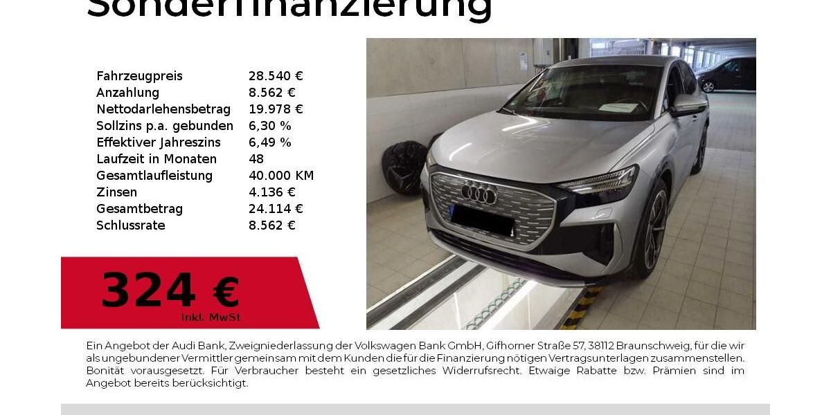Audi Q4 e-tron 34.100 km 28.540 &euro; Nürnberg 90411