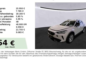 Cupra Formentor 26.150 km 25.950 &euro; Nürnberg 90431