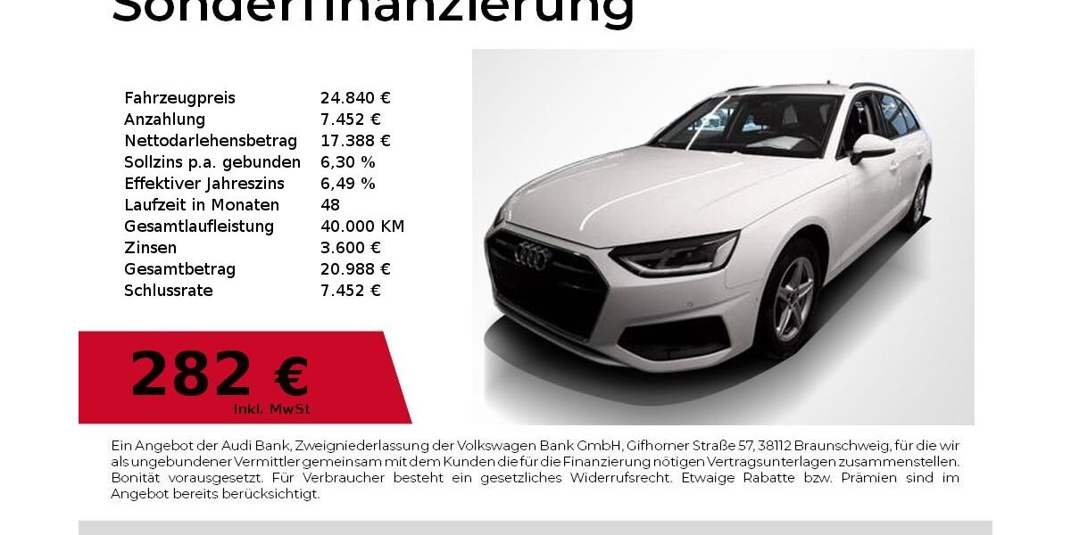 Audi A4 45.200 km 24.840 &euro; Nürnberg 90411
