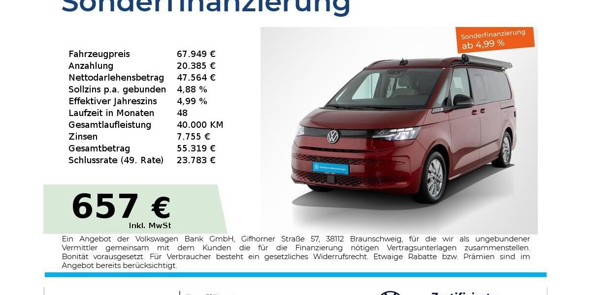 VW T7 California 19.750 km 64.617 &euro; Nürnberg 90441
