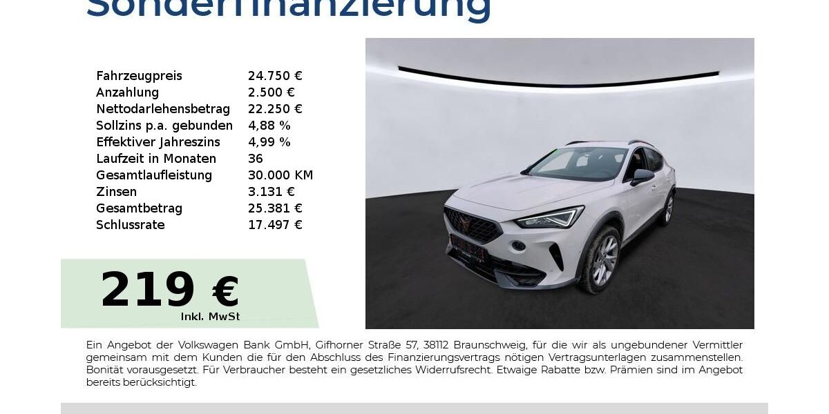 Cupra Formentor 18.150 km 24.750 &euro; Lauf an der Pegnitz 91207