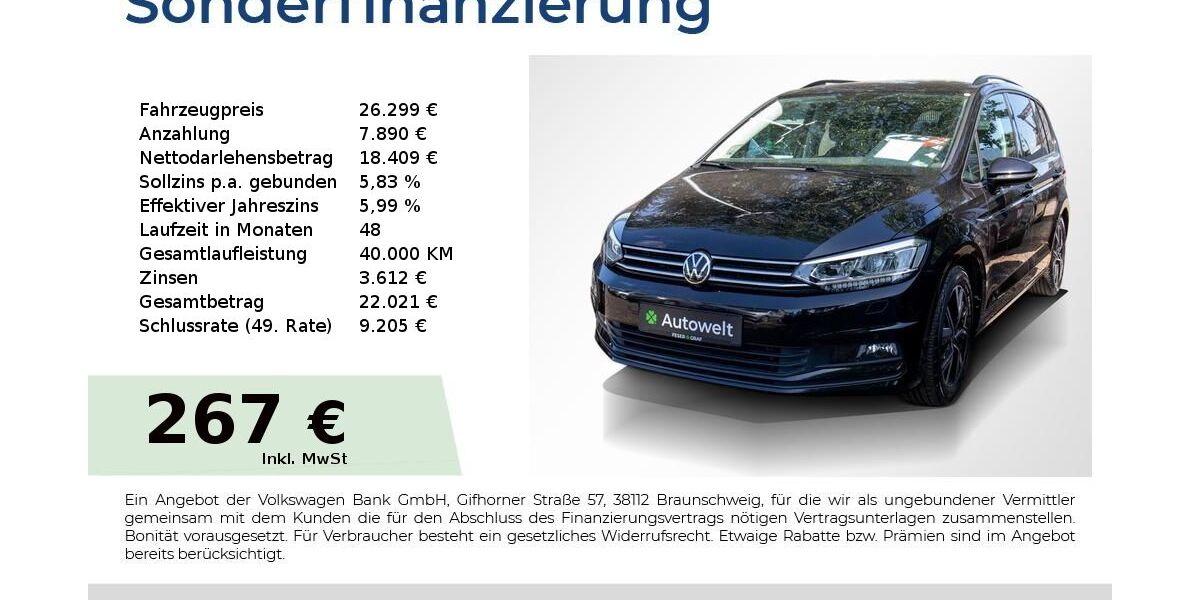 VW Touran 91.750 km 27.440 &euro; Nürnberg 90431