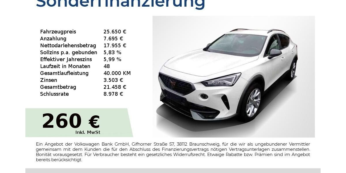 Cupra Formentor 29.950 km 25.650 &euro; Nürnberg 90431