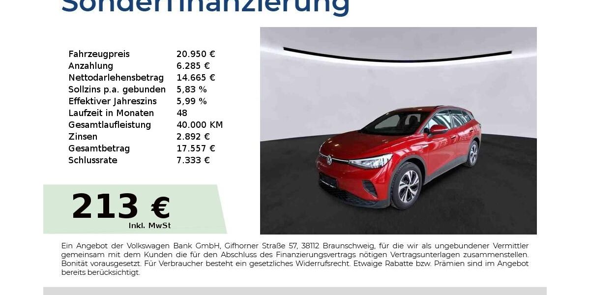 VW ID.4 57.450 km 20.950 &euro; Nürnberg 90431