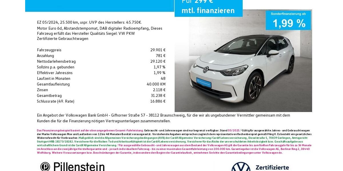 VW ID.3 25.500 km 28.403 &euro; Fürth 90762