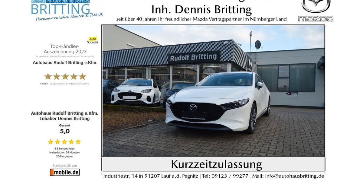 Mazda 3 9.000 km 26.990 &euro; Lauf 91207