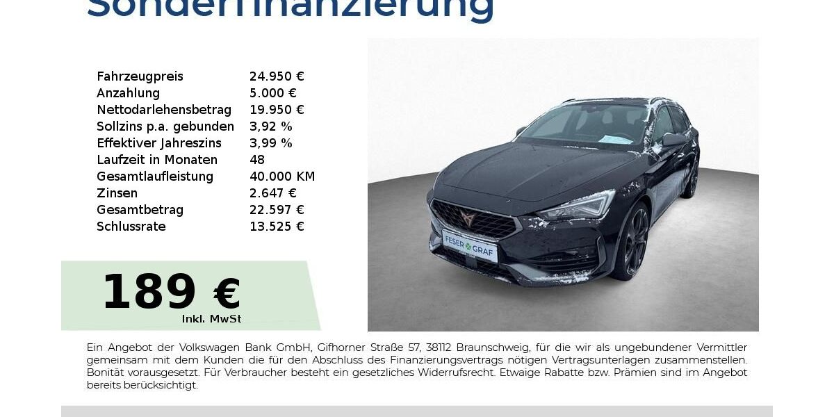 Cupra Leon 65.000 km 24.950 &euro; Schwabach 91126