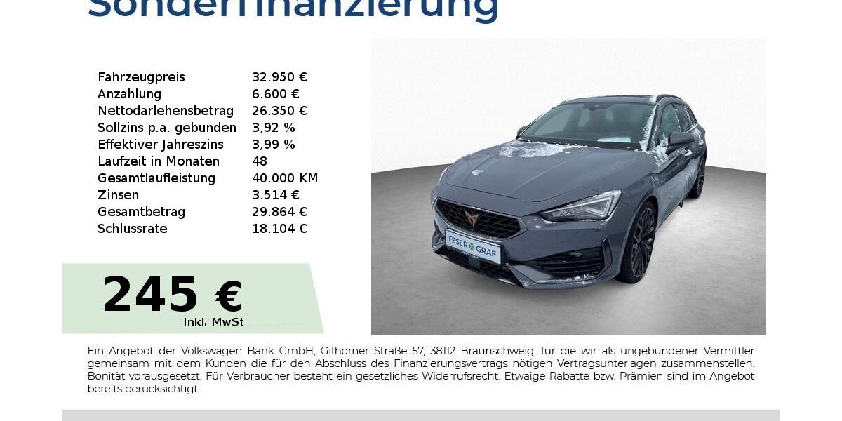 Cupra Leon 37.400 km 32.950 &euro; Schwabach 91126