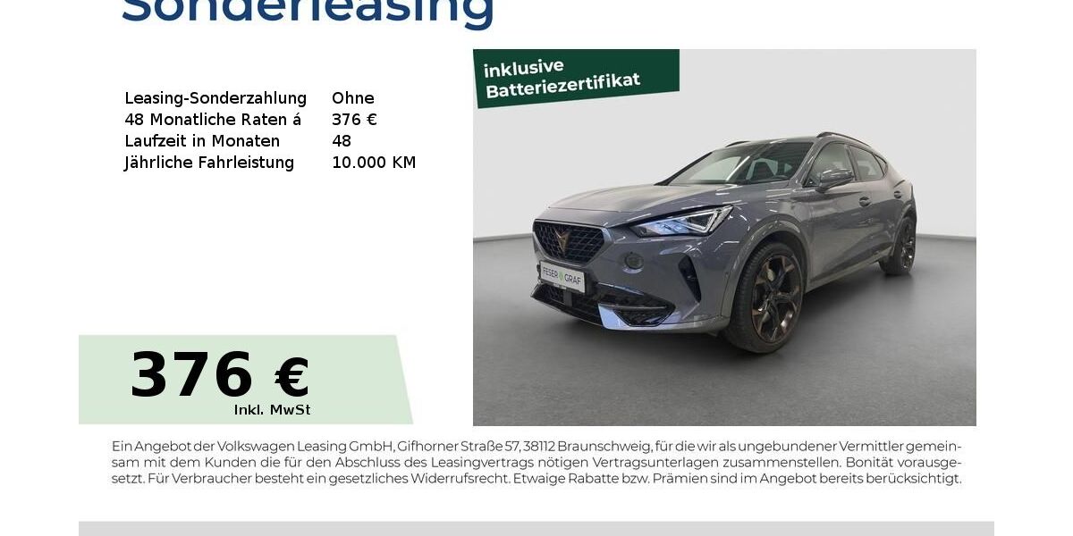Cupra Formentor 54.584 km 25.480 &euro; Fürth 90763