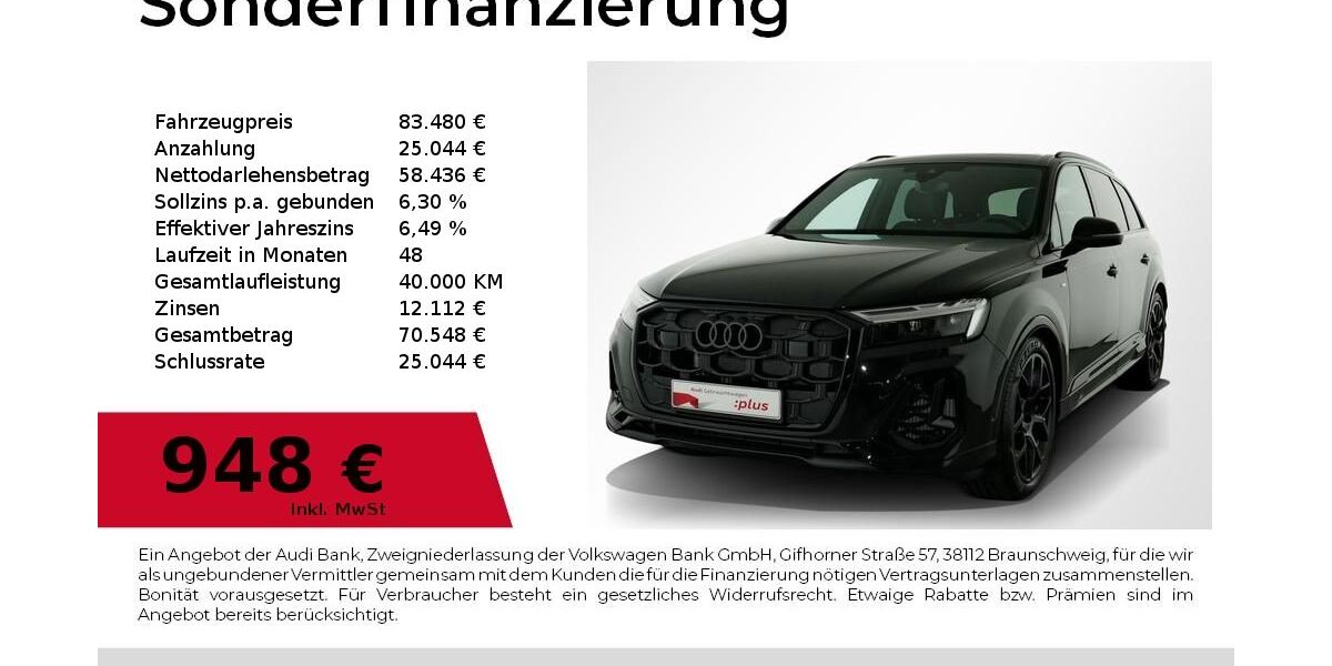 Audi Q7 1.100 km 83.480 &euro; Nürnberg 90411