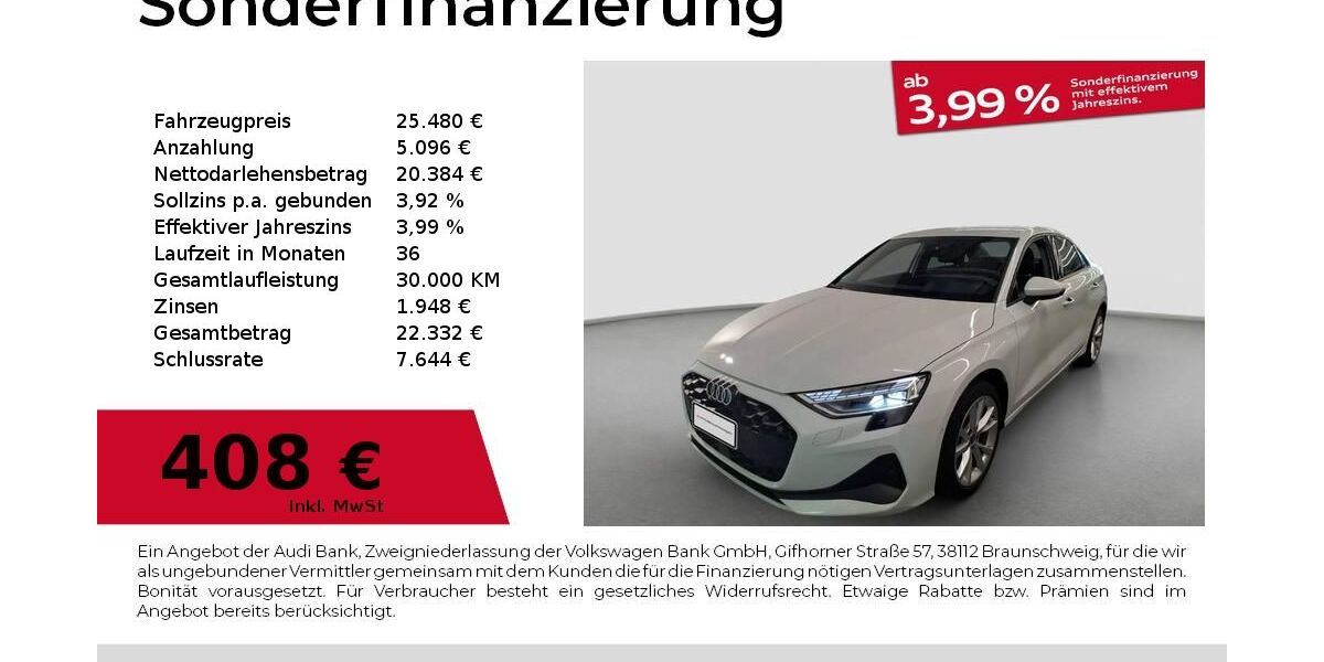 Audi A3 28.708 km 25.480 &euro; Nürnberg 90441