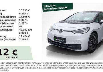 VW ID.3 74.750 km 20.850 &euro; Nürnberg 90431