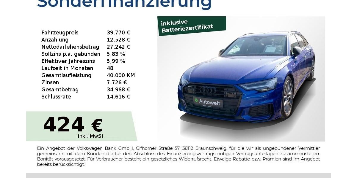 Audi A6 98.550 km 38.880 &euro; Nürnberg 90431