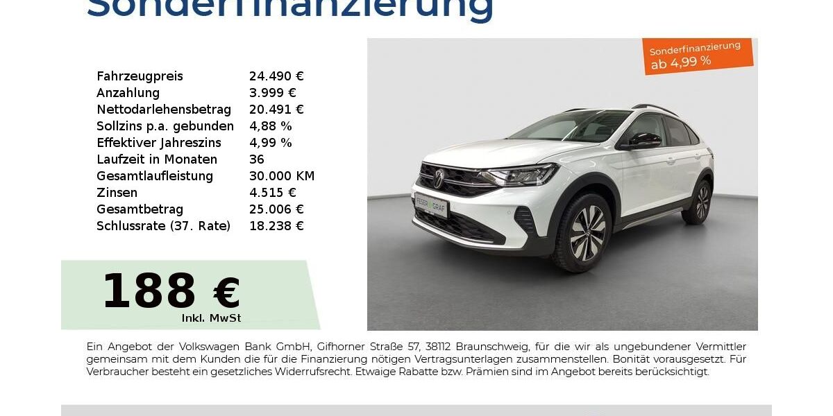 VW Taigo 1.191 km 23.710 &euro; Fürth 90763