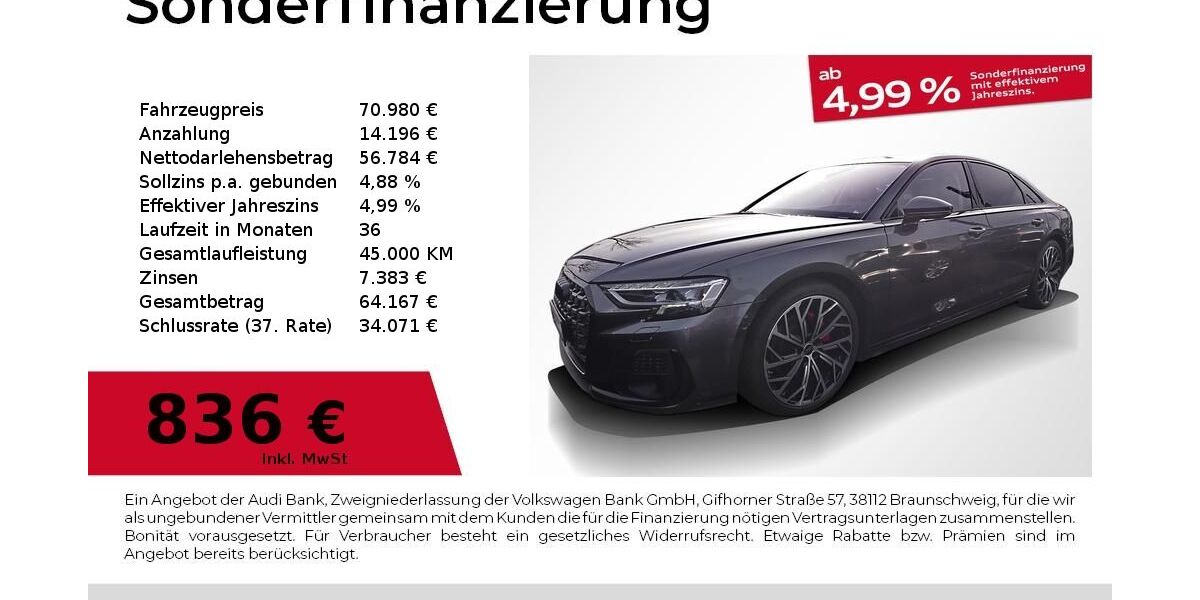 Audi A8 31.911 km 68.980 &euro; Fürth 90763