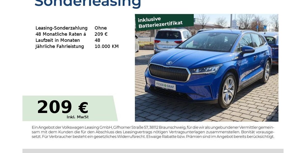 Skoda Enyaq 12.250 km 21.770 &euro; Herzogenaurach 91074
