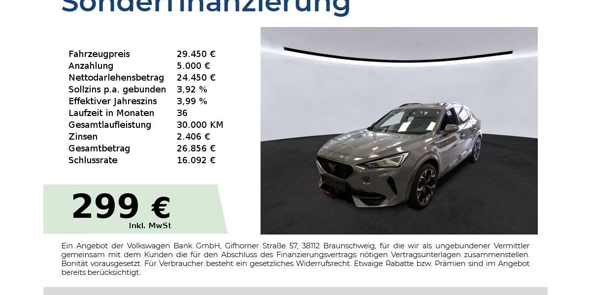 Cupra Formentor 30.250 km 29.450 &euro; Lauf an der Pegnitz 91207