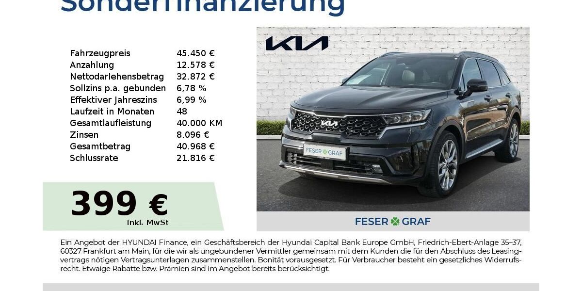 Kia Sorento 27.196 km 44.850 &euro; Schwabach 91126