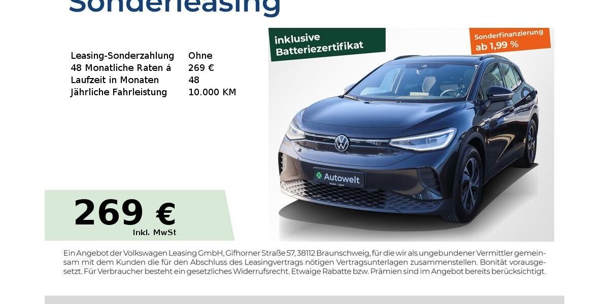 VW ID.4 53.550 km 22.840 &euro; Forchheim 91301