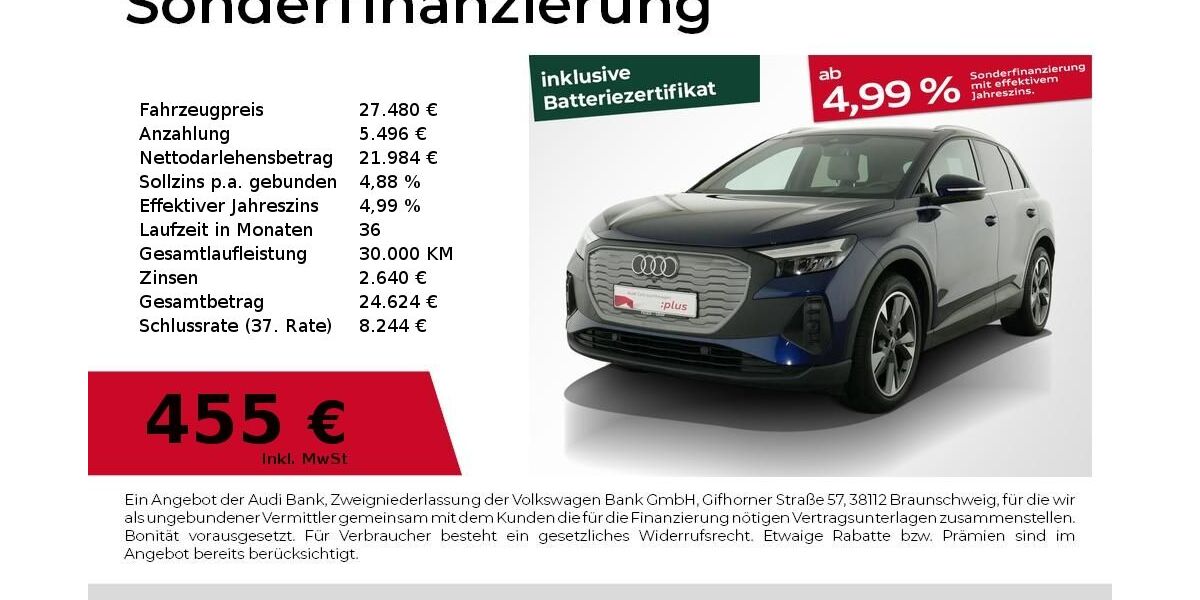 Audi Q4 90.204 km 25.480 &euro; Nürnberg 90441