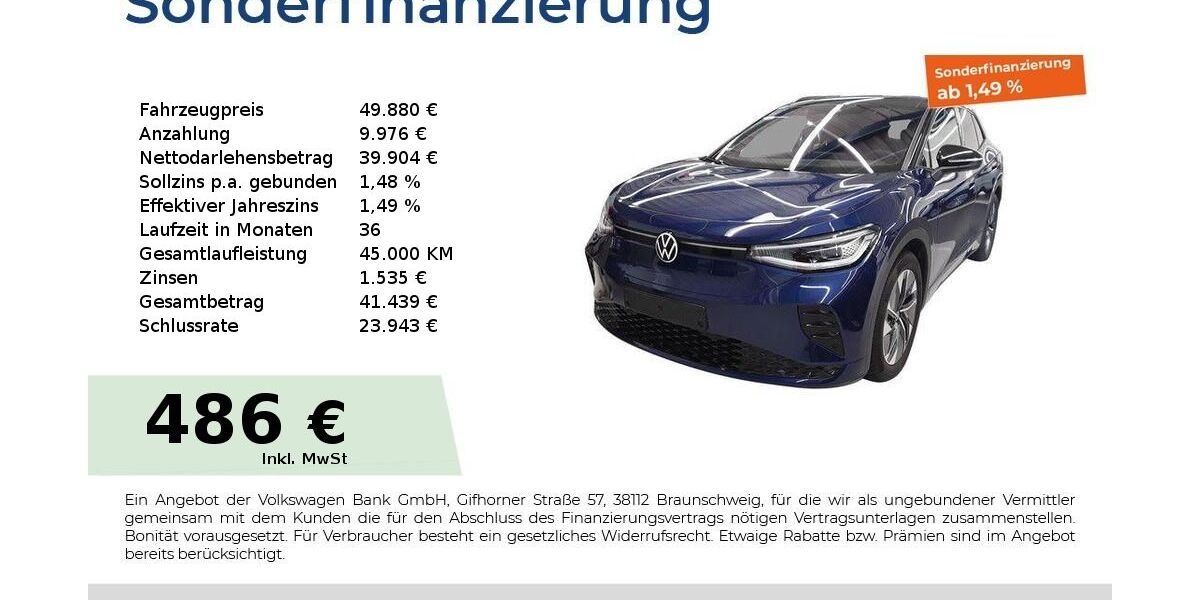 VW ID.4 6.550 km 48.880 &euro; Forchheim 91301