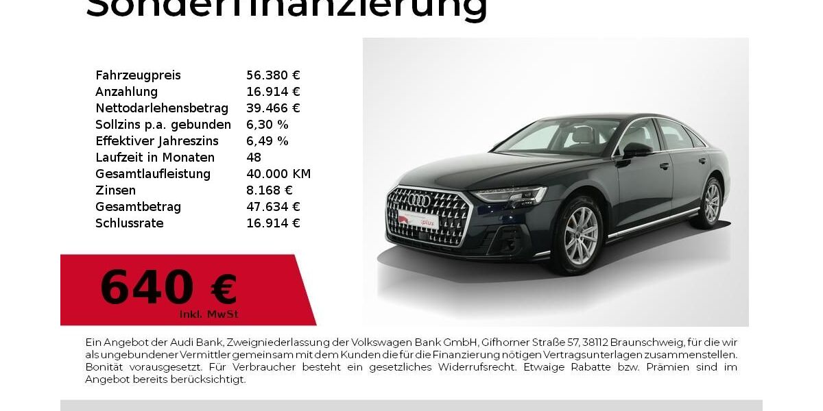 Audi A8 40.500 km 56.380 &euro; Nürnberg 90411