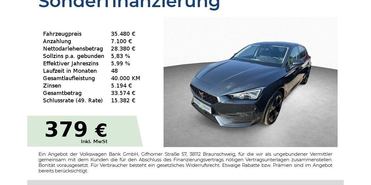 Cupra Leon 9.990 km 35.480 &euro; Schwabach 91126