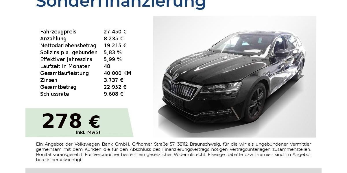 Skoda Superb 77.150 km 27.450 &euro; Nürnberg 90431