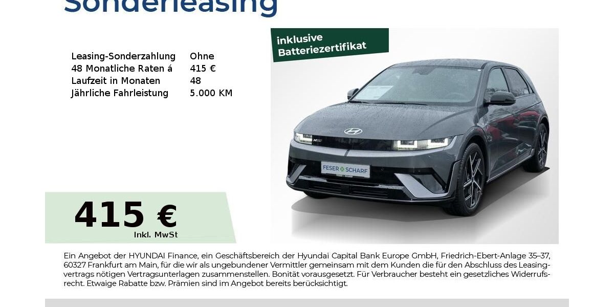 Hyundai IONIQ 5 5.000 km 43.390 &euro; Fürth 90763