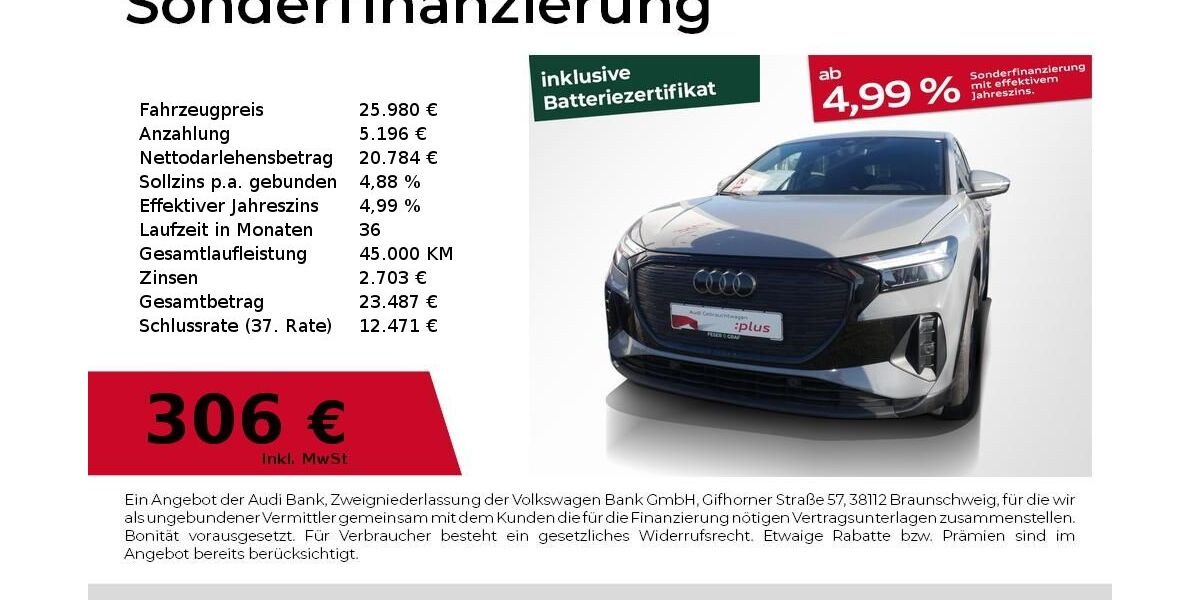 Audi Q4 48.253 km 25.480 &euro; Fürth 90763